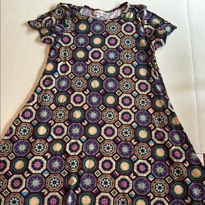 Geometric Patterned LuLaRoe Carly Dress